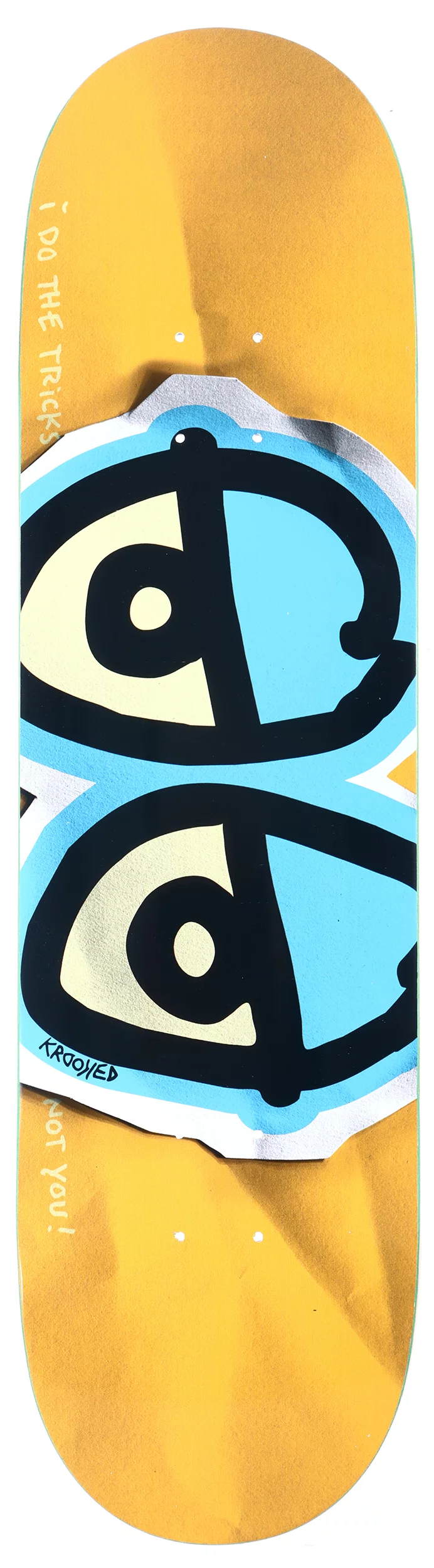 Krooked DBX Eyes 8.38 Basalt Skateboard Deck - gold | Tactics