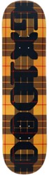 GX1000 OG Logo Tartan 8.25 Skateboard Deck - yellow