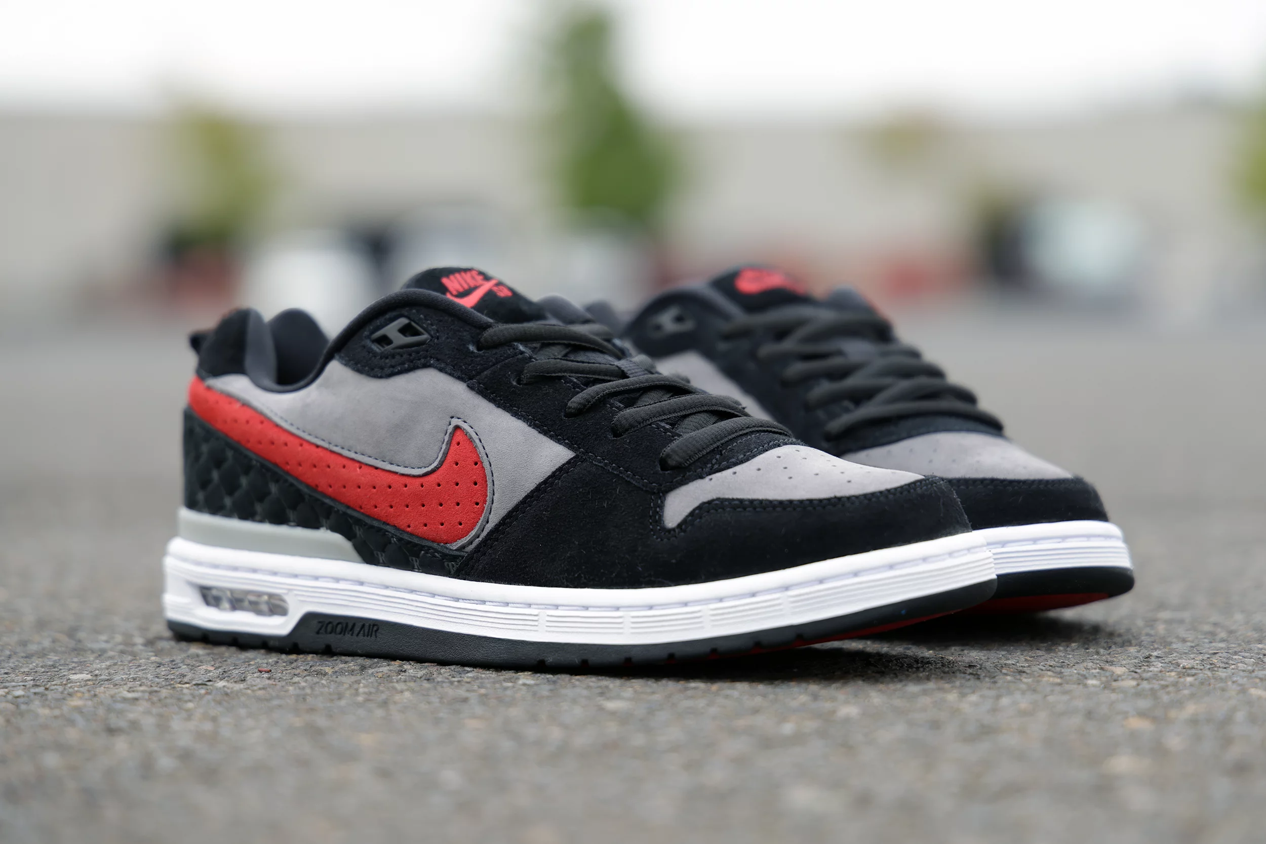 スケートボード NIKE SB PAUL RODRIGUEZ ZOOM AIR LOW 10.5 Nike SB Paul Rodriguez P-Rod Zoom Air Low QS Black - Varsity