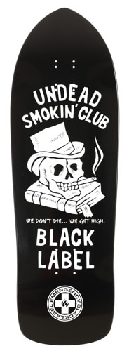 スケートボード Black label Unded smorking club 10 Black Label Undead Smoking Club 10.25 Skateboard Deck | Tactics