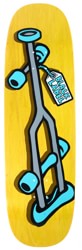 Black Label Crutch 9.5 Tugboat Skateboard Deck - yellow
