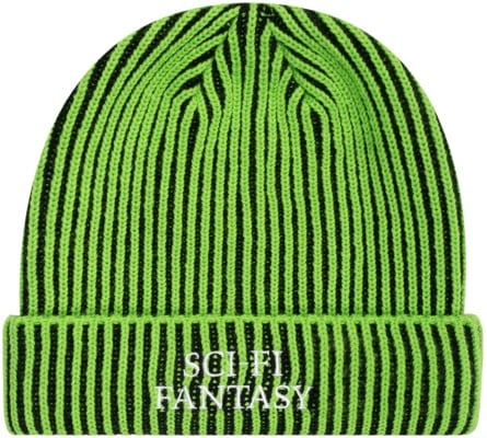 Sci-Fi Fantasy Logo Beanie - lime/black - view large