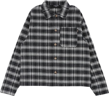 Tactics Midweight Cotton Flannel Shirt - black - view large