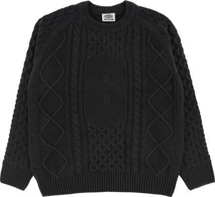 Souvenir Engineered Cable Knit Sweater - black - view large