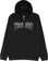 Thrasher Flame Embroidered Zip Hoodie - black