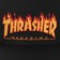 Thrasher Flame Trucker Hat - black - front detail