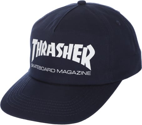 Thrasher Skate Mag Snapback Hat - navy/white - view large