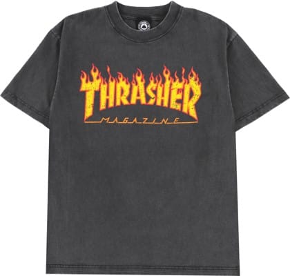 Thrasher Flame Vintage T-Shirt - black - view large