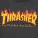 Thrasher Flame Vintage T-Shirt - black - front detail