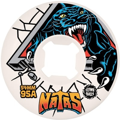 Slime Balls Natas Reissue Hardline Skateboard Wheels - white (95a) - view large