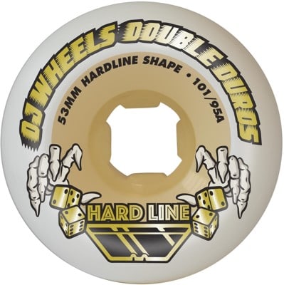 OJ Double Duro Chubbies Skateboard Wheels - white/gum (101a/95a) - view large