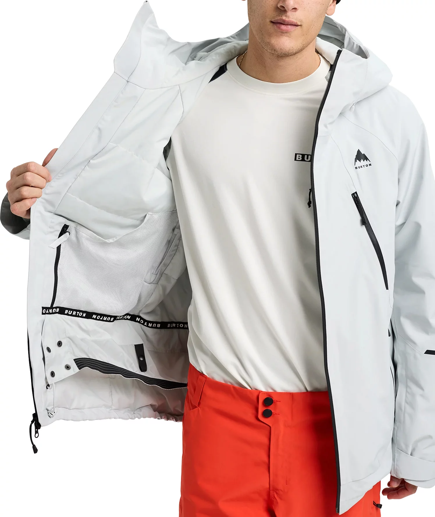 1b　Burton Reserve GORE-TEX Gray Burton: Mens GORE-TEX Reserve Jacket - Gray Cloud – Lip Trix Boardshop