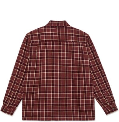Polar Skate Co. Mike Flannel Shirt - oxblood check | Tactics