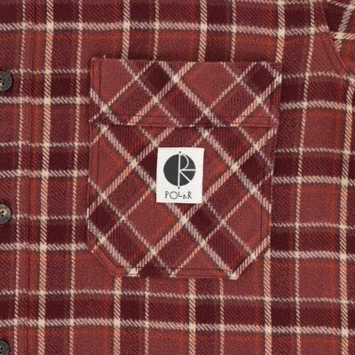 Polar Skate Co. Mike Flannel Shirt - oxblood check | Tactics