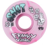 Snot Villani Skulls Skateboard Wheels - pink swirl (99a)