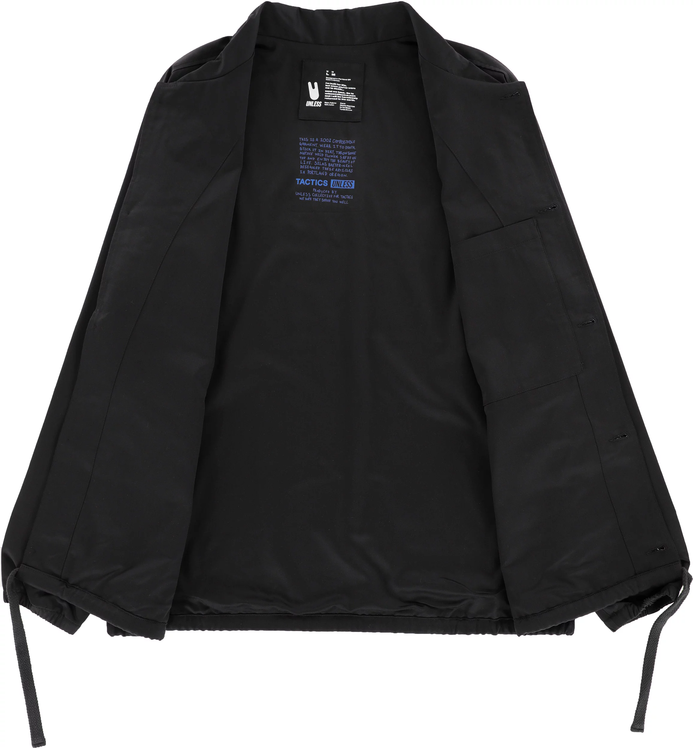 Tactics Unless Silas Baxter-Neal Coach Jacket - black