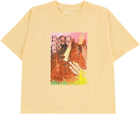 Tactics Women's Horses Horses Boxy T-Shirt - pale yellow - view large