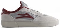 Lakai Cambridge Skate Shoes - grey/burgundy suded