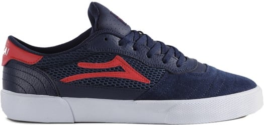 Lakai Cambridge Skate Shoes - navy/red suede - view large