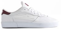 Lakai Cambridge Skate Shoes - white/burgundy leather