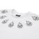 Erased Burning Daisy Collar T-Shirt - white - front detail