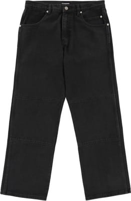 Erased Wide Leg Denim Jeans - black - view large