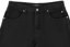 Erased Wide Leg Denim Jeans - black - alternate front