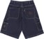 Erased Wide Leg Denim Shorts - dark blue - reverse