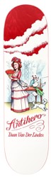 Anti-Hero Daan Flatulent Beauties 8.5 Skateboard Deck - red