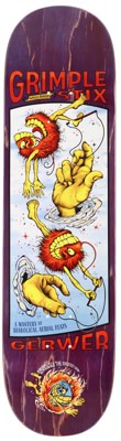Anti-Hero Gerwer Grimplestix Obvious Greats 8.25 Skateboard Deck - purple - view large
