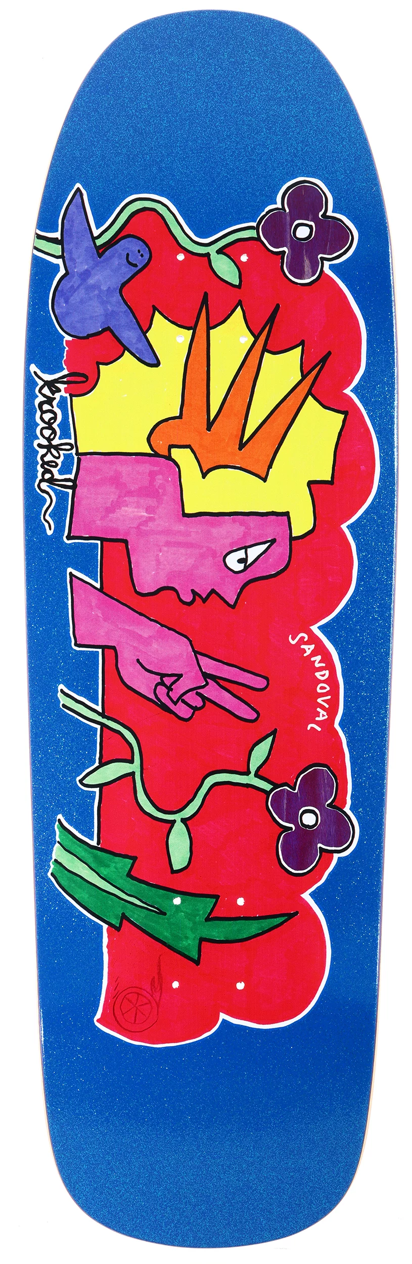 KROOKED DECK クルキッド デッキ RONNIE SANDOVAL PEACE SIGN 9.81