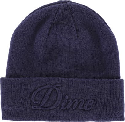 Dime Cursive Fold Beanie - navy - view large