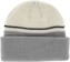 Coal Frena Beanie - mid grey blocked stripe - reverse