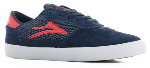 Lakai Kids Cambridge Skate Shoes - navy/red suede - view large
