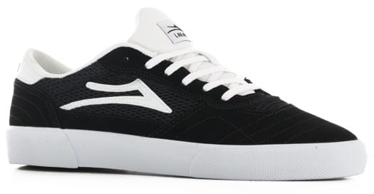 Lakai Cambridge Skate Shoes - black/white/white suede - view large