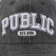 Public Collegiate Strapback Hat - grey - front detail