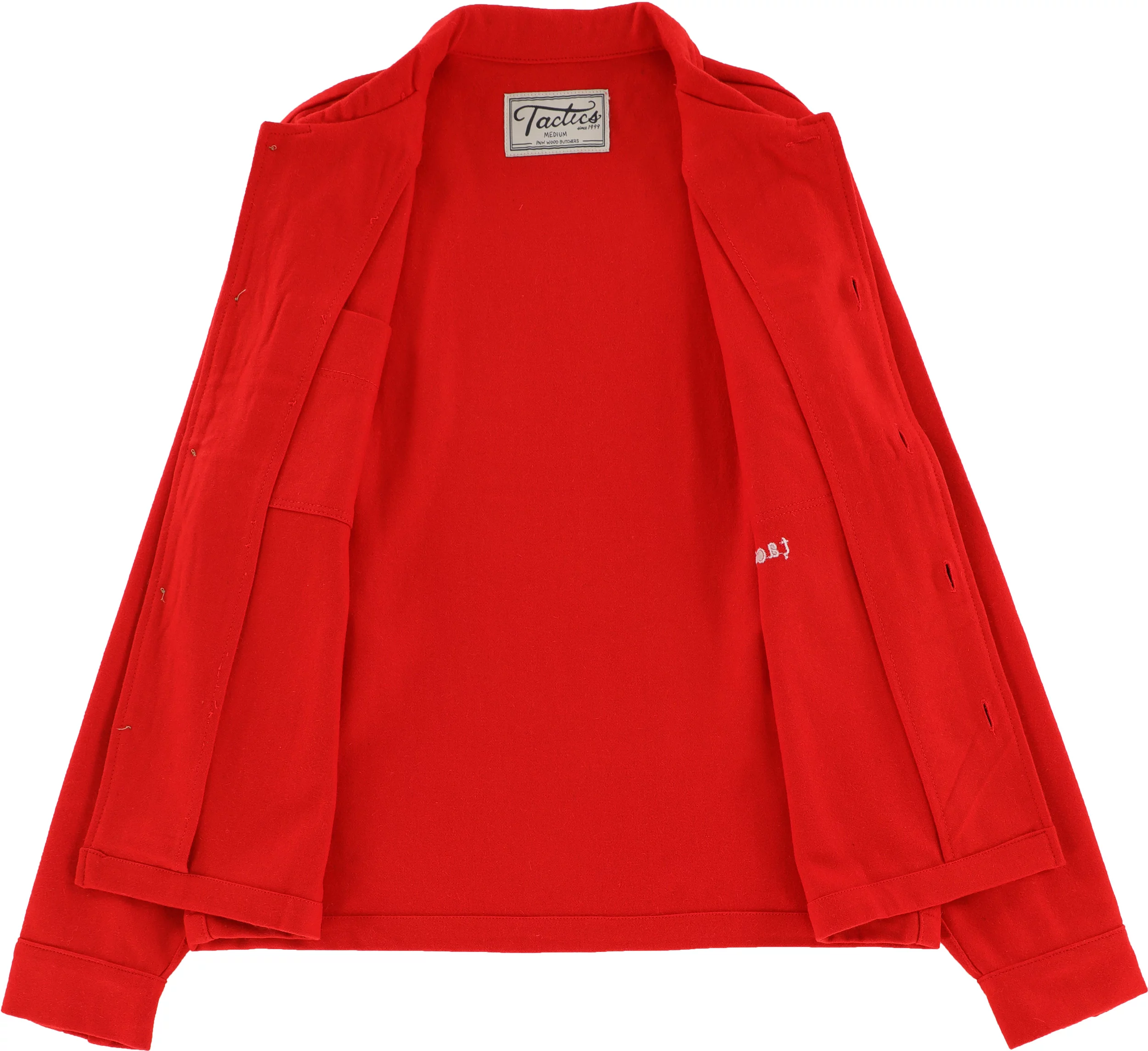 Tactics Ultra Heavy Wool Flannel Shirt - red