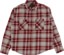 Brixton Vintage Wash Flannel Shirt - maroon red/beige/green