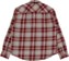 Brixton Vintage Wash Flannel Shirt - maroon red/beige/green - reverse