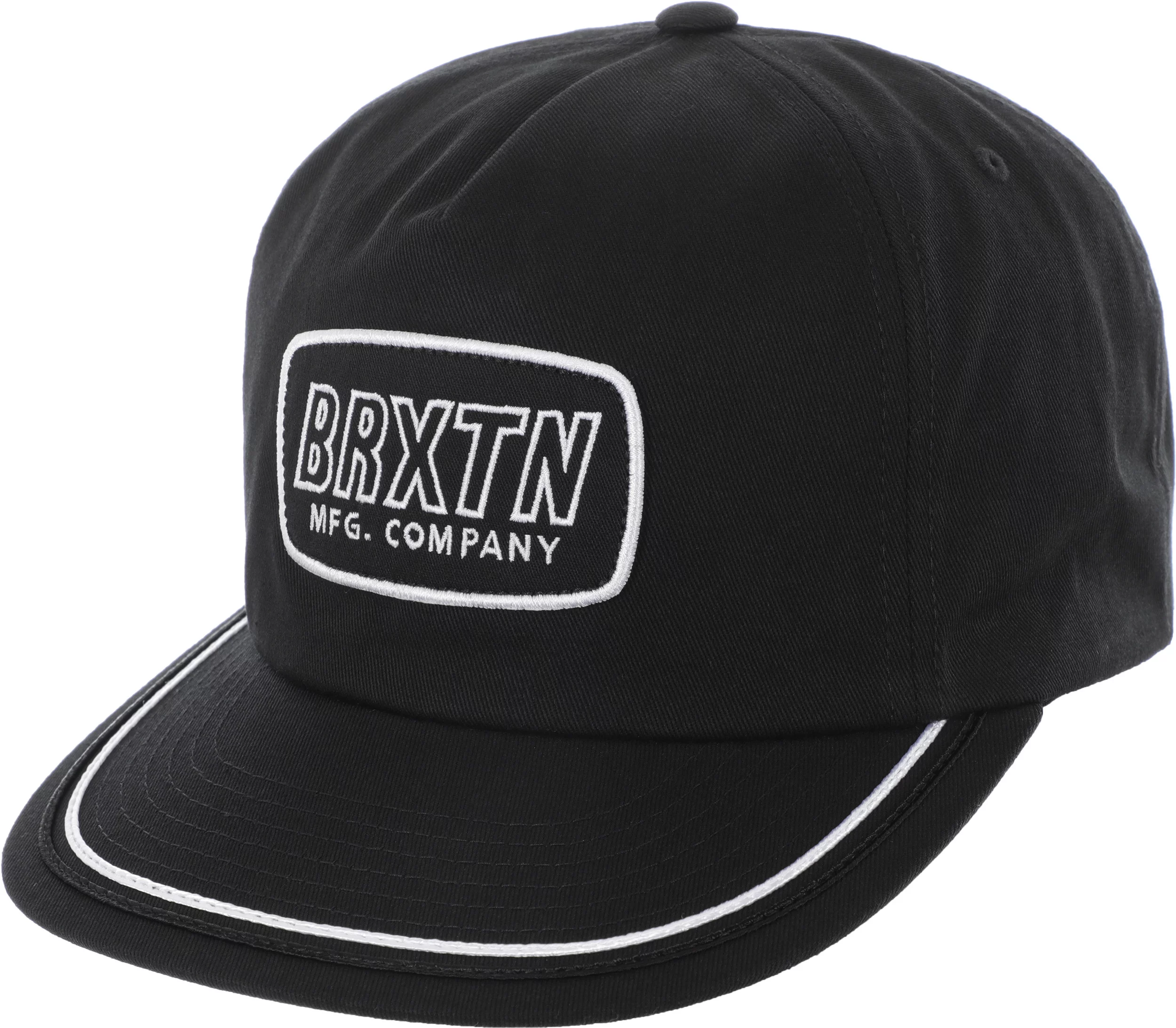 stoop motorcycle black company キャップ Brixton MFG Co Men's Snapback Hat Black Adjustable Embroidered