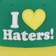 DGK Haters Snapback Hat - green/yellow - front detail