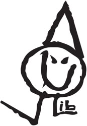 Lib Tech Poly Diecut Sticker - black