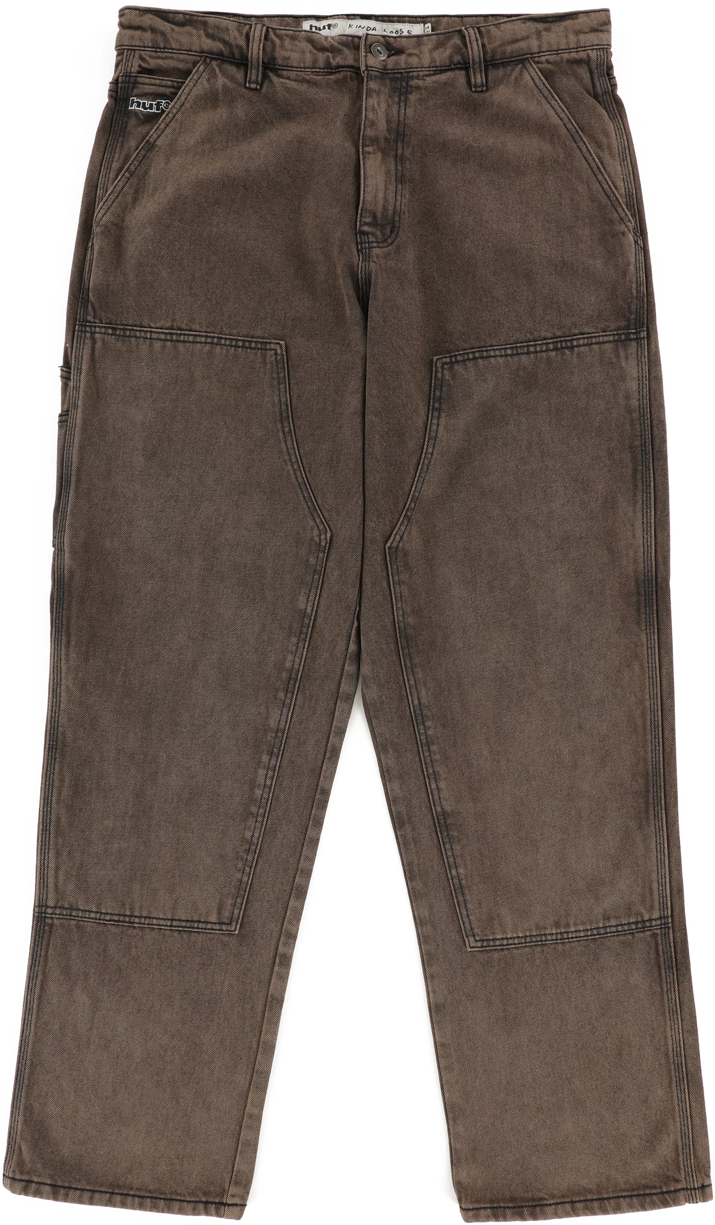 HUF Kinda Loose Double Knee Jeans - chocolate | Tactics