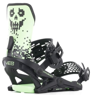 YES Eiki Select Snowboard Bindings 2026 - eiki green glow - view large