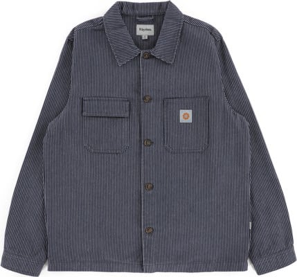 Rhythm Hickory Stripe Work L/S Shirt - navy - view large