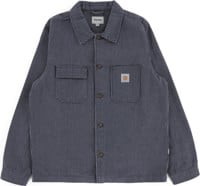 Rhythm Hickory Stripe Work L/S Shirt - navy