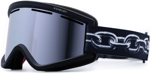 Ashbury Blackbird Goggles + Bonus Lens - chain/platinum mirror + yellow lens - view large
