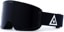 Ashbury Thunderbolt Goggles - black triangle/dark smoke lens + yellow lens