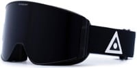 Ashbury Thunderbolt Goggles - black triangle/dark smoke lens + yellow lens