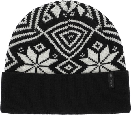 Autumn Nordic Knit Beanie - black - view large